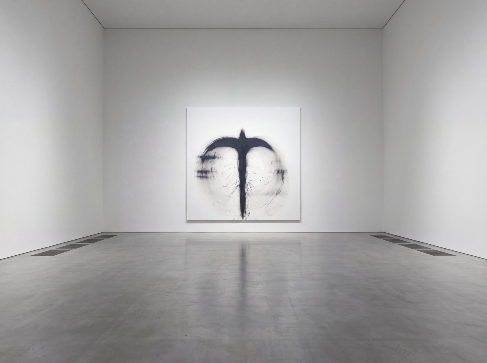 Nigredo (Psilocybe cubensis), 2026, installed in a white gallery